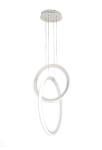 Ceiling Pendants - Mantra Kitesurf Double Loop Pendant 48W LED 3000K 3840lm White (M7191)