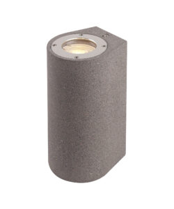 Wall Lighting - Mantra Levi Round Wall Lamp 2 x GU10 (Max 12W) IP65 Grey Concrete (M7181)