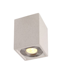 Spotlights - Mantra Levi Rectangular Spotlight 1 x GU10 (Max 12W) IP65 White Concrete (M7186)