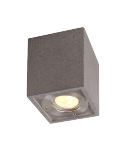 Spotlights - Mantra Levi Rectangular Spotlight 1 x GU10 (Max 12W) IP65 Grey Concrete (M7187)