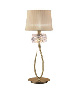 Table Lamps - Mantra Loewe Table Lamp 1 Light E27 Large Antique Brass With Soft Bronze Shade (M4636AB/SB)
