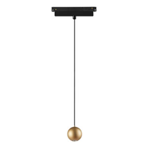 Ceiling Pendants - Mantra Magneto Track Ball Pendant Triac Dimmable 7W LED 3000K 560lm Gold/Black (M8387)