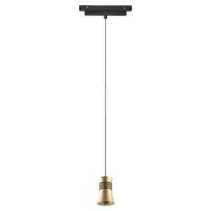 Ceiling Pendants - Mantra Magneto Track Cone Pendant Triac Dimmable 12W LED 3000K 950lm Gold/Black (M8392)