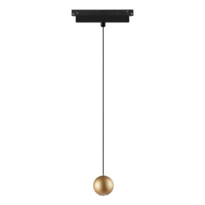 Ceiling Pendants - Mantra Magneto Track Ball Pendant Triac Dimmable 7W LED 2700K 560lm Gold/Black (M8994)