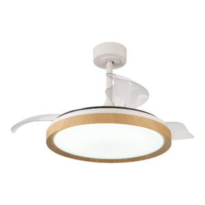 Ceiling Fans - Mantra Mistral 51cm 50W LED Dimmable Ceiling Light With Built-In 28W DC Fan 3000-6500K Wood (M8827)