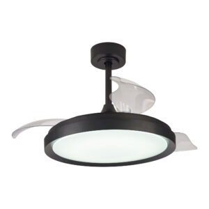 Ceiling Fans - Mantra Mistral 51cm 50W LED Dimmable Ceiling Light With Built-In 28W DC Fan 3000-6500K Black (M8828)