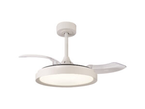 Ceiling Fans - Mantra Mistral Mini 45cm 40W LED Dimmable Ceiling Light With Built-In 28W DC Fan 2700-5000K White (M8829)