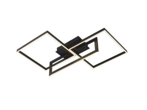 Ceiling Lighting - Mantra Mural Rectangular Ceiling 48W LED 3000K 3840lm IP20 Matt Black (M7462)