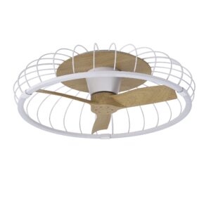 Ceiling Fans - Mantra Nature 79cm 75W LED Dimmable Ceiling Light With Built-In 30W DC Reversible Fan White/Wood Finish (M7809)