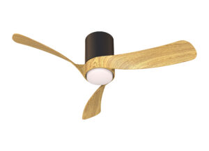 Ceiling Fans - Mantra Nemo S 97cm 24W LED Dimmable Ceiling Light With Built-In 30W DC Fan 2700-5000K Black/Wood (M9050)