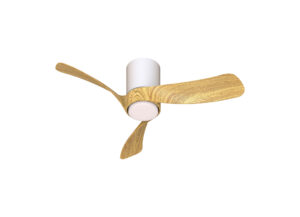 Ceiling Fans - Mantra Nemo XS 72cm 18W LED Dimmable Ceiling Light With Built-In 26W DC Fan 2700-5000K White/Wood (M9054)