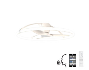 Ceiling Fans - Mantra Nepal 105cm 75W LED Dimmable Light With Built-In 35W DC Reversible Fan White Finish (M7530)