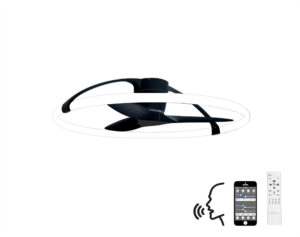 Ceiling Fans - Mantra Nepal 105cm 75W LED Dimmable Light With Built-In 35W DC Reversible Fan Black Finish (M7531)