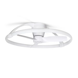 Ceiling Fans - Mantra Nepal Mini 75cm 55W LED Dimmable Ceiling Light With Built-In 30W DC Reversible Fan White (M7801)