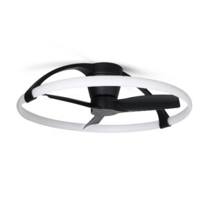 Ceiling Fans - Mantra Nepal Mini 75cm 55W LED Dimmable Ceiling Light With Built-In 30W DC Reversible Fan Black (M7802)