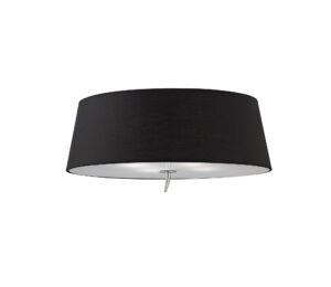 Ceiling Lighting - Mantra Ninette 60cm Flush Ceiling 4 Light E27 Polished Chrome With Black Shade (M1909/BS)