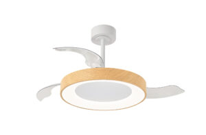 Ceiling Fans - Mantra Niseko Fan M 49cm 50W LED Dimmable Ceiling Light With Built-In 30W DC Fan 2700-5000K Wood (M9011)