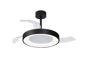 Ceiling Fans - Mantra Niseko Fan M 49cm 50W LED Dimmable Ceiling Light With Built-In 30W DC Fan 2700-5000K Black (M9063)