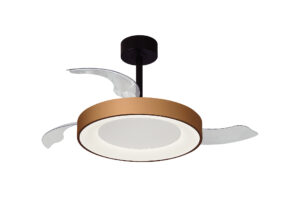 Ceiling Fans - Mantra Niseko Fan M 49cm 50W LED Dimmable Ceiling Light With Built-In 30W DC Fan 2700-5000K Gold/Black (M9091)