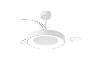Ceiling Fans - Mantra Niseko Fan S 40cm 45W LED Dimmable Ceiling Light With Built-In 25W DC Fan 2700-5000K White (M9012)