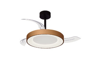 Ceiling Fans - Mantra Niseko Fan S 40cm 45W LED Dimmable Ceiling Light With Built-In 25W DC Fan 2700-5000K Gold/Black (M9092)
