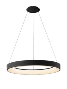 Ceiling Pendants - Mantra Niseko II Ring Pendant 65cm 50W LED 2700K-5000K Tuneable 3760lm & APP Black (M8571)