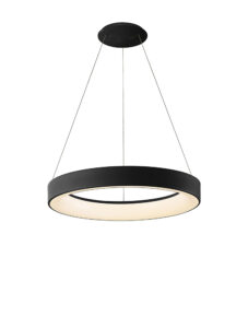 Ceiling Pendants - Mantra Niseko II Ring Pendant 50cm 40W LED 2700K-5000K Tuneable 2950lm & APP Black (M8572)