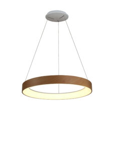 Ceiling Pendants - Mantra Niseko II Ring Pendant 50cm 40W LED 2700K-5000K Tuneable 2950lm & APP Wood (M8576)
