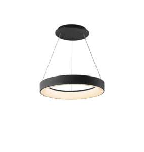 Ceiling Pendants - Mantra Niseko II Ring Pendant 38cm 30W LED 2700K-5000K Tuneable 2250lm & APP Black (M8626)