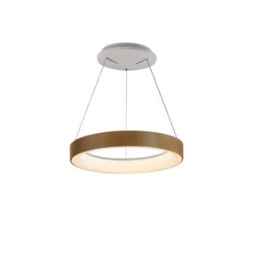 Ceiling Pendants - Mantra Niseko II Ring Pendant 38cm 30W LED 2700K-5000K Tuneable 2250lm & APP Wood (M8628)