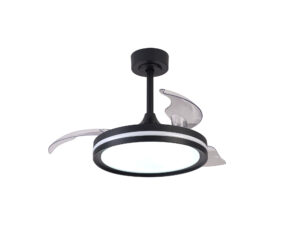 Ceiling Fans - Mantra North 40W LED Dimmable White/RGB Ceiling Light With Built-In 28W DC Reversible Fan 3000-6500K Black (M8730)