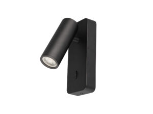 Wall Lighting - Mantra Notte Wall Lamp Switched 1 x 35mm GU10 (GU11) (Not Included) Black (M8874)