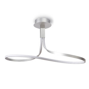 Ceiling Lighting - Mantra Nur Rectangular Semi Flush 40W LED 3000K 3200lm Silver/Frosted Acrylic/Polished Chrome (M4980)