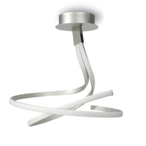 Ceiling Lighting - Mantra Nur 52.5cm Semi Flush 50W LED 3000K 4000lm Silver/Frosted Acrylic/Polished Chrome (M4981)