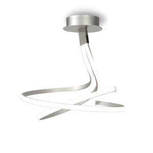 Ceiling Lighting - Mantra Nur 53cm Semi Flush 50W LED 3000K 4000lm Dimmable Silver/Frosted Acrylic/Polished Chrome (M4998)