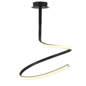 Ceiling Lighting - Mantra Nur 52.5cm Brown Oxide Semi Flush 30W LED 2800K 2400lm Dimmable Frosted Acrylic/Brown Oxide (M5829)