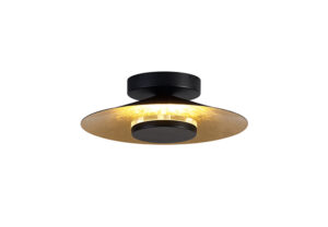 Ceiling Lighting - Mantra Orion Ceiling 25cm Round 8W LED 3000K 560lm Gold Leaf/Black (M8124)