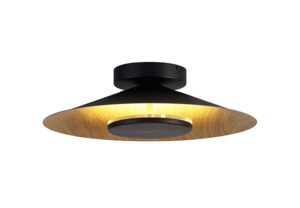 Ceiling Lighting - Mantra Orion 50cm Ceiling 55cm Round 24W LED 3000K 1680lm Wood/Black (M8129)