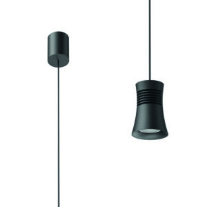 Ceiling Pendants - Mantra Pagoda 5.5cm Pendant 1 Light GU10 Black (M7791)