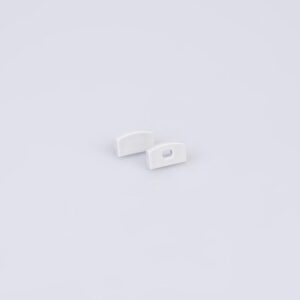 Arc LED Pair of End Caps for Arc LED Flat Profile (Silver) (ARC-FLATENDSIL)
