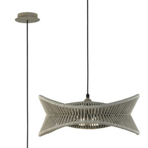 Ceiling Pendants - Mantra Polinesia 60cm Pendant 1 x E27 IP44 Beige Oscu (M7130)