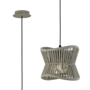 Ceiling Pendants - Mantra Polinesia 31cm Pendant 1 x E27 IP44 Beige Oscu (M7131)