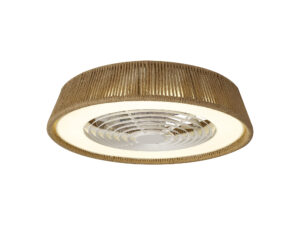 Ceiling Fans - Mantra Polinesia Rope 64.5cm 70W LED Dimmable Ceiling Light With Built-In 35W DC Reversible Fan Beige (M8229)