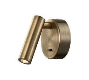 Wall Lighting - Mantra Prea Wall/Reading Light 3W LED 3000K 210lm Switched Antique Brass (M6077)