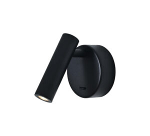 Wall Lighting - Mantra Prea Wall/Reading Light 3W LED 3000K 210lm Switched Black (M8834)