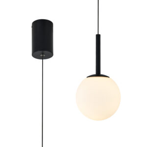 Ceiling Pendants - Mantra Puebla Pendant 9W LED 3000K 630lm Black (M8887)