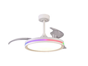 Ceiling Fans - Mantra Rafaga 50W LED Dimmable White/RGB Ceiling Light With Built-In 30W DC Reversible Fan 3000-6500K White (M8727)