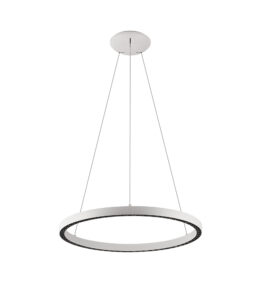 Ceiling Pendants - Mantra Riumar Ring Pendant 62cm 40W+15W LED 3 Way Relay 3000K 3800lm White (M8672)