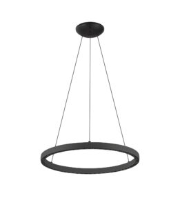 Ceiling Pendants - Mantra Riumar Ring Pendant 62cm 40W+15W LED 3 Way Relay 3000K 3800lm Black (M8673)