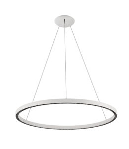 Ceiling Pendants - Mantra Riumar Ring Pendant 92cm 60W+20W LED 3 Way Relay 3000K 5800lm White (M8675)
